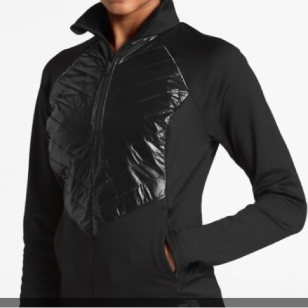 The North Face winter 1/2 zip running jacket, black, medium